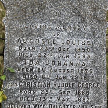 MATZ Auguste Louise 1850-1893 :: MATZ Ida Johanna 1876-1908 :: MATZ Christian Rudolf George 1886-1887