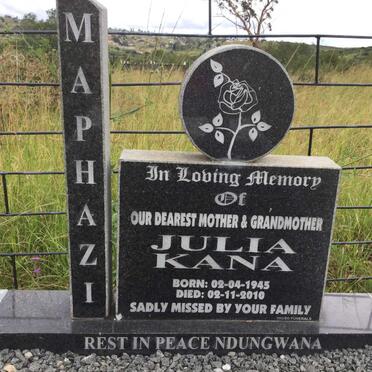 MAPHAZI Julia Kana 1945-2010