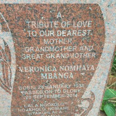 MBANGA Veronica Nomhaya 1931-2014