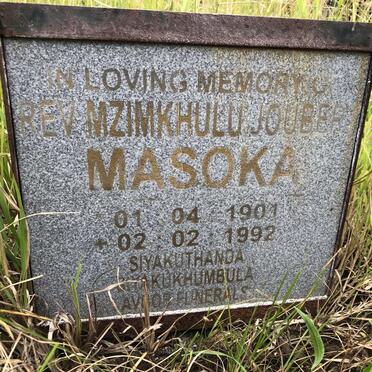 MASOKA Mzimkhulu Joubert 1901-1992