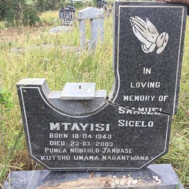 MTAYISI Samuel Sicelo 1940-2003
