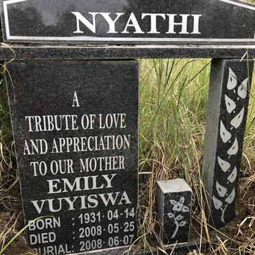 NYATHI Emily Vuyiswa 1931-2008
