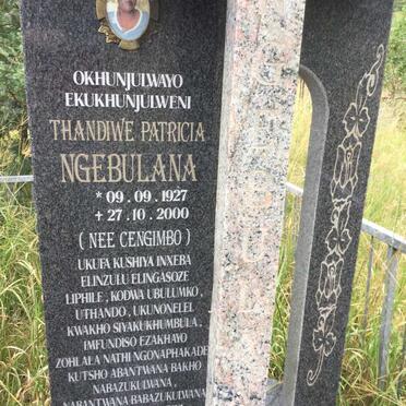 NGEBULANA Thandiwe Patricia nee CENGIMBO 1927-2000