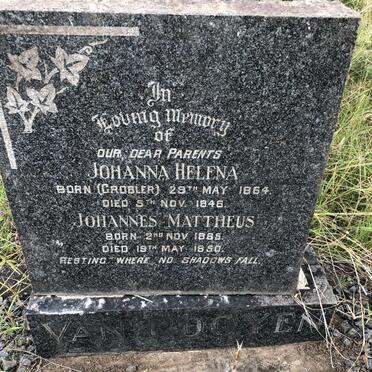 ROOYEN Johannes Mattheus, van 1865-1950 &amp; Johanna Helena GROBLER 1864-1946
