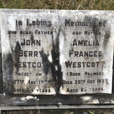 WESTCOTT John Berry -1935  &amp; Amelia Frances PALMER -1937