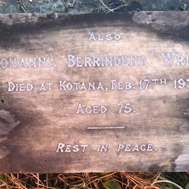 WRIGHT Johanna Berrindena -1920