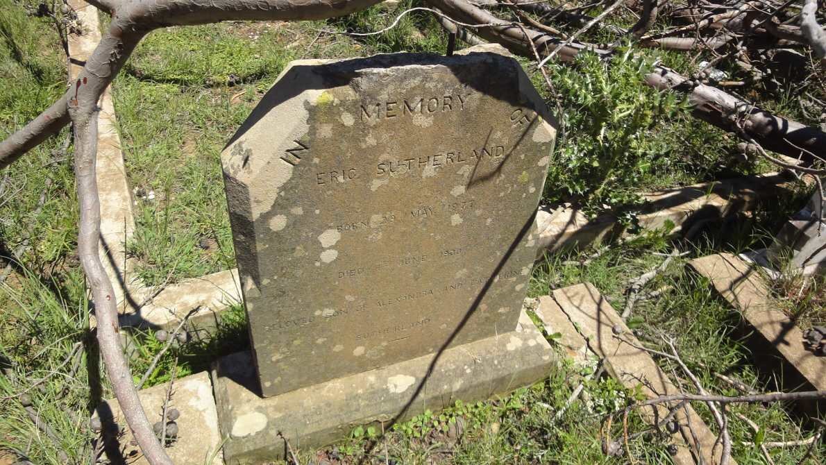 SUTHERLAND Eric 1877-1900