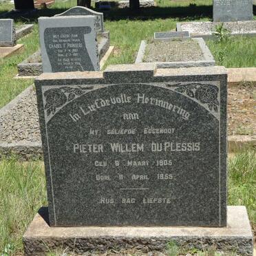 PLESSIS Pieter Willem, du 1905-1955