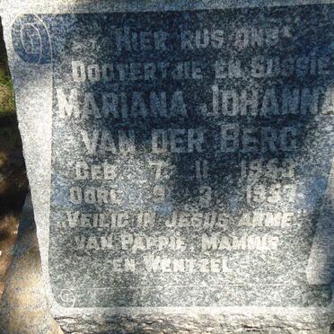 BERG Mariana Johanna, van der 1953-1957
