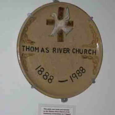 5. Thomas River Church Plaque 1888-1988