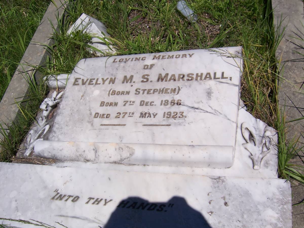 MARSHALL Evelyn M.S. nee STEPHEN 1886-1923