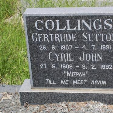 COLLINGS Cyril John 1909-1992 &amp; Gertrude Sutton 1907-1991