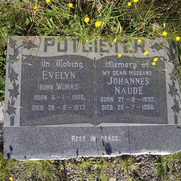 POTGIETER Johannes Naude 1892-1966 &amp; Evelyn WURAS 1889-1973