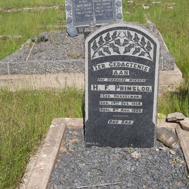 PRINSLOO H.F. nee HERSELMAN 1858-1929