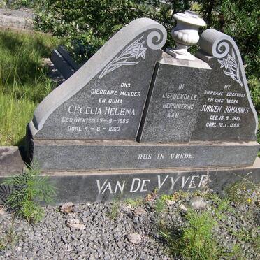 VYVER Jurgen Johannes, van de 1881-1960 &amp; Cecelia Helena WENTZEL 1885-1969