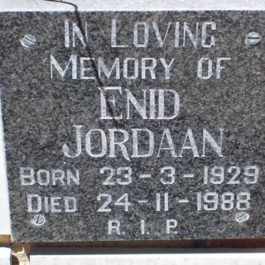 JORDAAN Enid 1929-1988