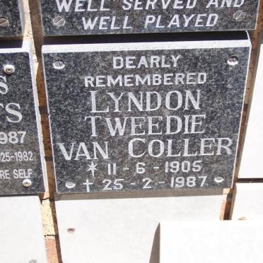 COLLER Lyndon Tweedie, van 1905-1987