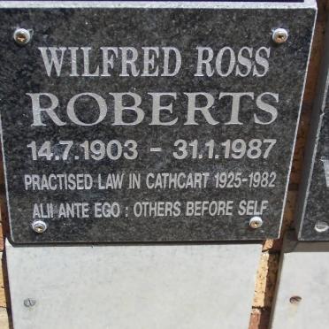 ROBERTS Wilfred Ross 1903-1987