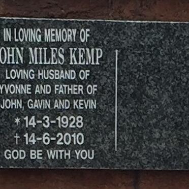 KEMP John Miles 1928-2010