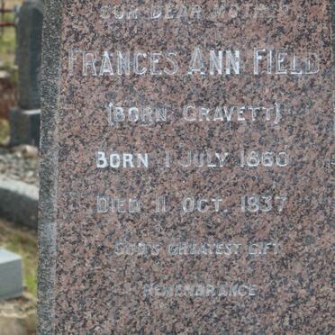 FIELD Edward 1854-1907 &amp; Frances Ann GRAVETT 1860-1937