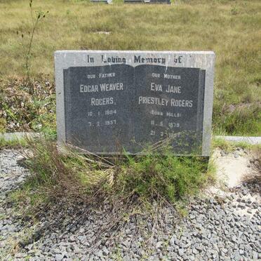 ROGERS Edgar Weaver 1884-1957 & Eva Jane Priestley MILLS 1879-1957