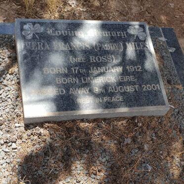 MILES Vera Francis nee ROSS 1912-2001