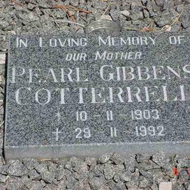 COTTERRELL Pearl Gibbens 1903-1992