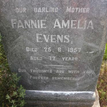 EVENS Fannie Amelia -1957