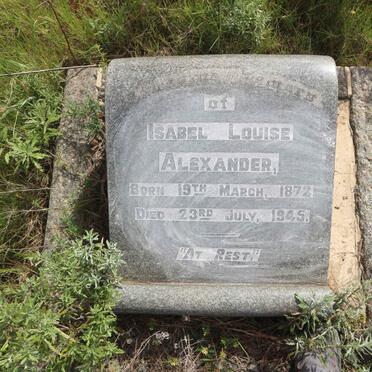 ALEXANDER Isabel Louise 1872-1945