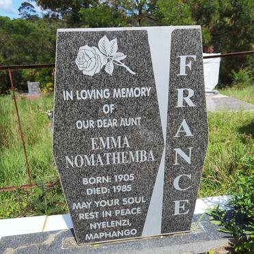 FRANCE Emma Nomathemba 1905-1985