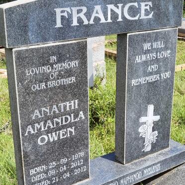 FRANCE Anathi Amandla Owen 1978-2012
