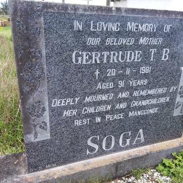 SOGA Gertrude T.B. -1981