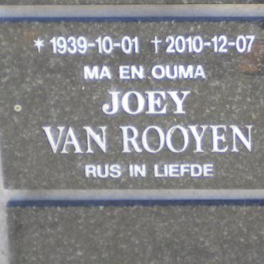 ROOYEN Joey, van 1939-2010