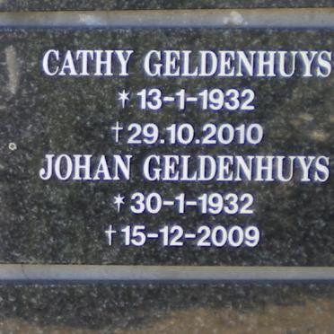 GELDENHUYS Johan 1932-2009 &amp; Cathy 1932-2010