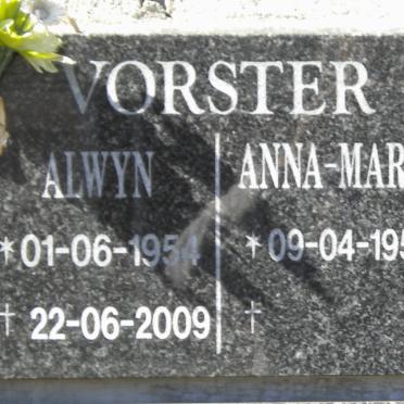 VORSTER Alwyn 1954-2009 &amp; Anna-Marie 1957-