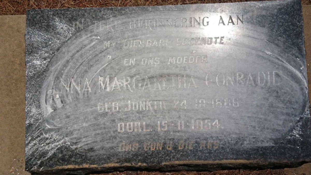 CONRADIE Anna Margaretha nee JONKER 1886-1954