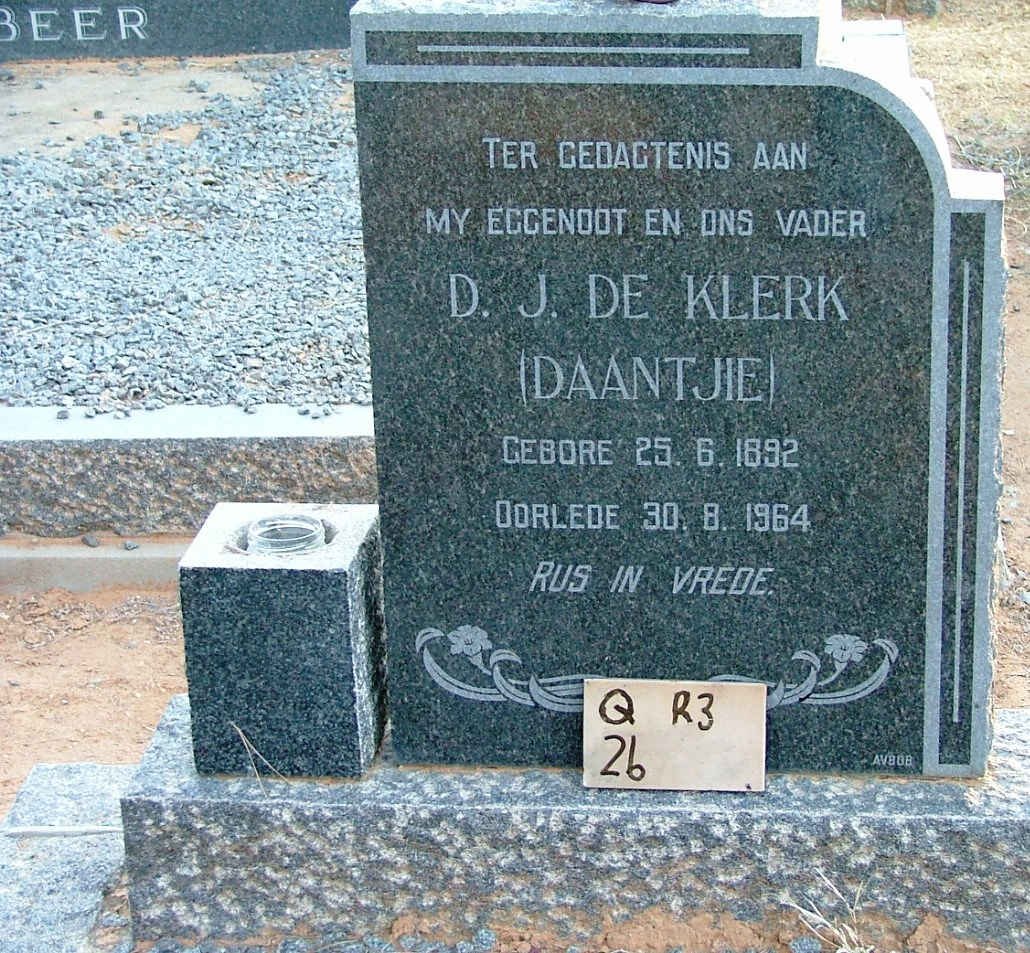 KLERK D.J., de 1892-1964