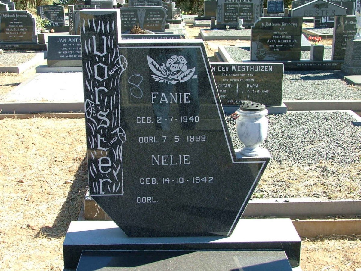 VORSTER Fanie 1940-1999 &amp; Nelie 1942-