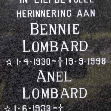 LOMBARD Bennie 1930-1998 &amp; Anel 1933-