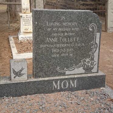 COLLETT Albert Henry 1871-1961 &amp; Annie VAN HEERDEN 1878-1958