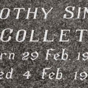 COLLETT Timothy Sinclair 1980-1983