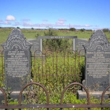 KLERK Barend Jacobus, de 1872-1960 &amp; Maria Elizabeth Anna COETZEE 1874-1928