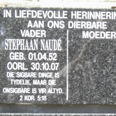 NAUDE Stephaan 1952-2007