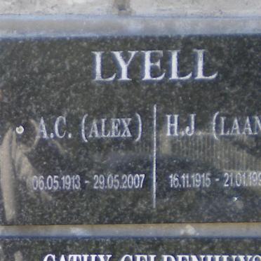 LYELL A.C. 1913-2007 &amp; H.J. 1915-1999