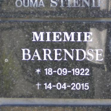 BARENDSE Miemie 1922-2015