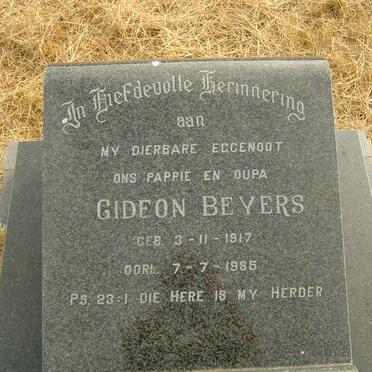 BEYERS Gideon 1917-1985