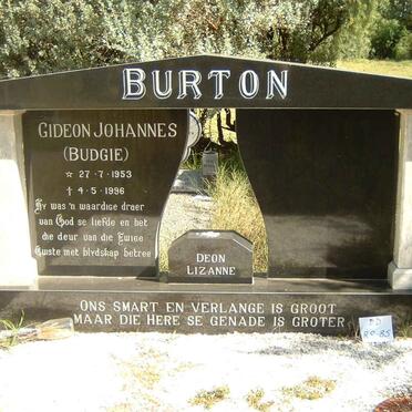 BURTON Gideon Johannes 1953-1996