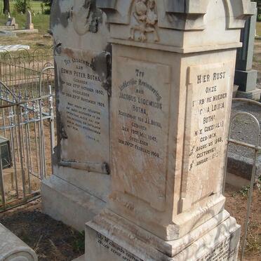 BOTHA Jacobus Lodewicus 1843-1909 &amp; Jacoba Louisa GOEDHALS 1848-1928