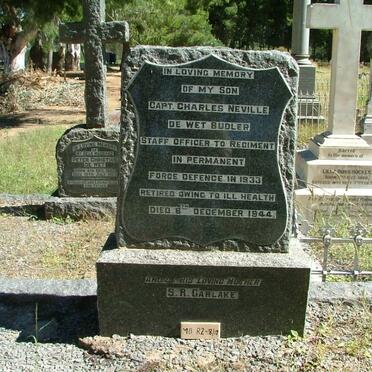 BUDLER Charles Neville de Wet -1944 :: GARLAKE S.R. 