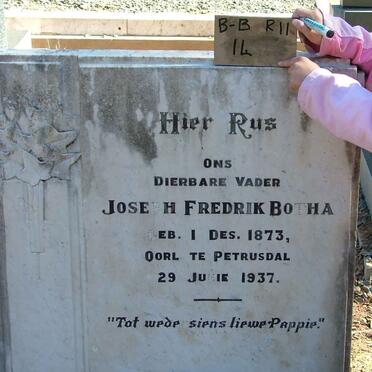 BOTHA Joseph Fredrik 1873-1937